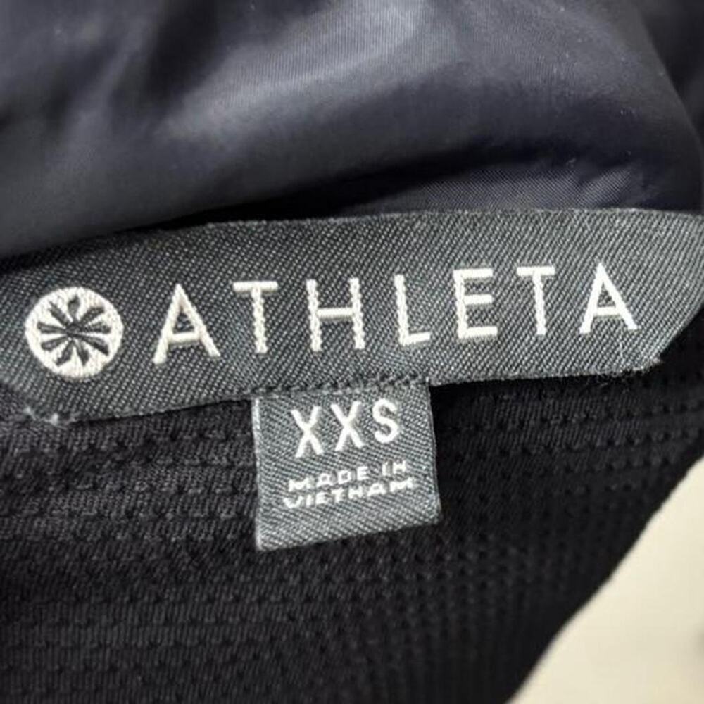 Athleta Black Quilted Puffer Vest Full Zip High Neck Pockets Women's XXS - Picture 5 of 7